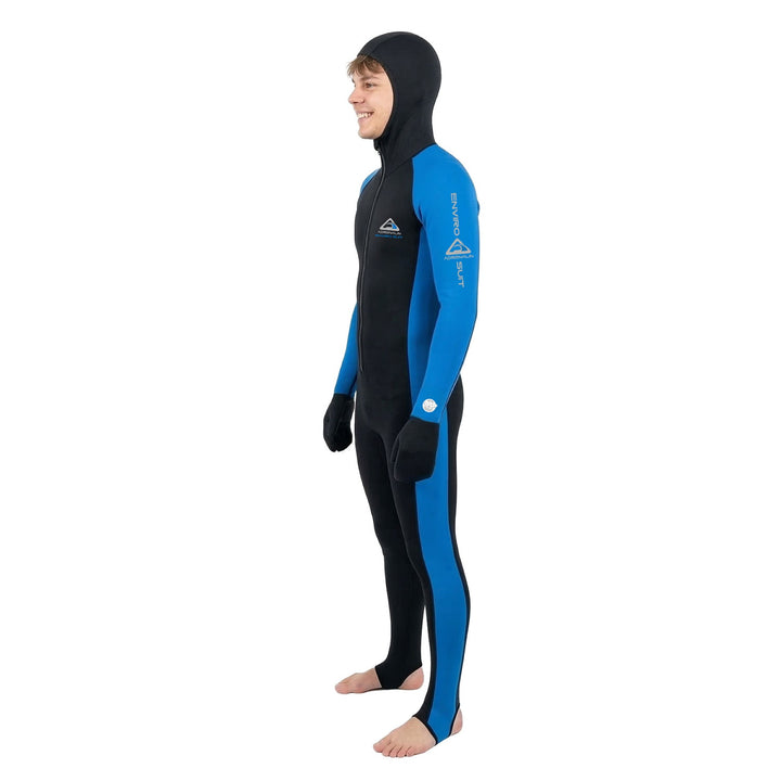 Enviro-Suit Hooded Lycra Stinger Suit - Black/Blue