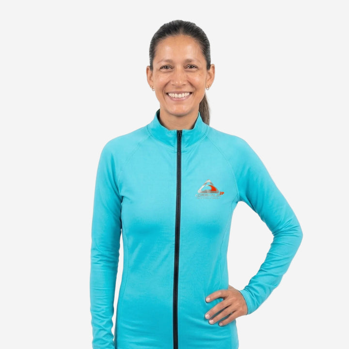 Womens 2P Thermo Shield Long Sleeve Zip Thermal Rashie