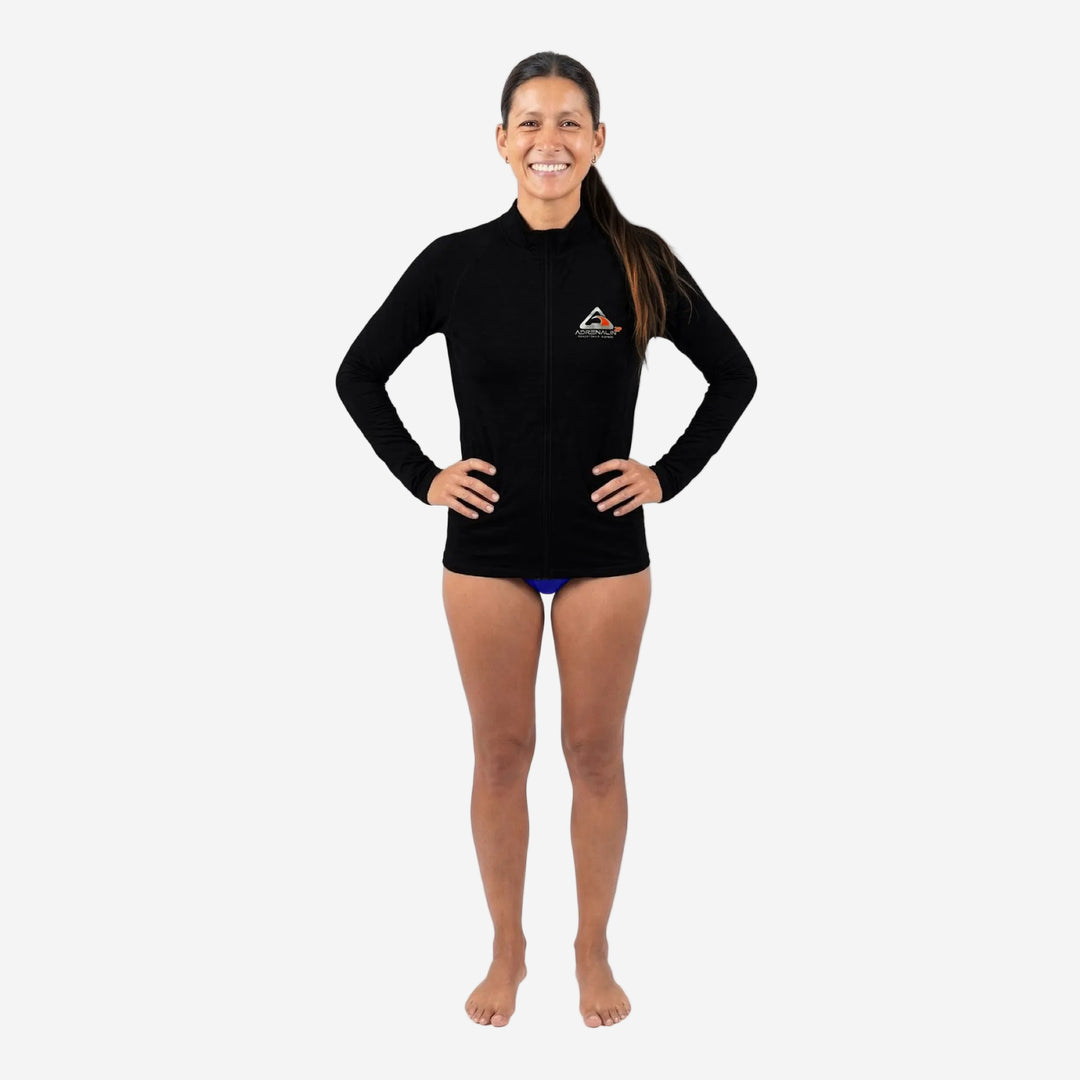 Womens 2P Thermo Shield Long Sleeve Zip Thermal Rashie