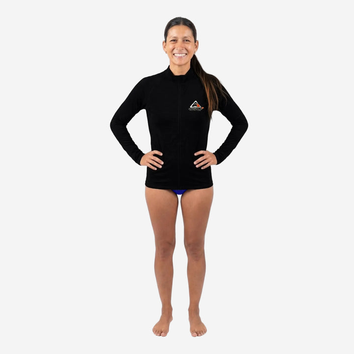 Womens 2P Thermo Shield Long Sleeve Zip Thermal Rashie