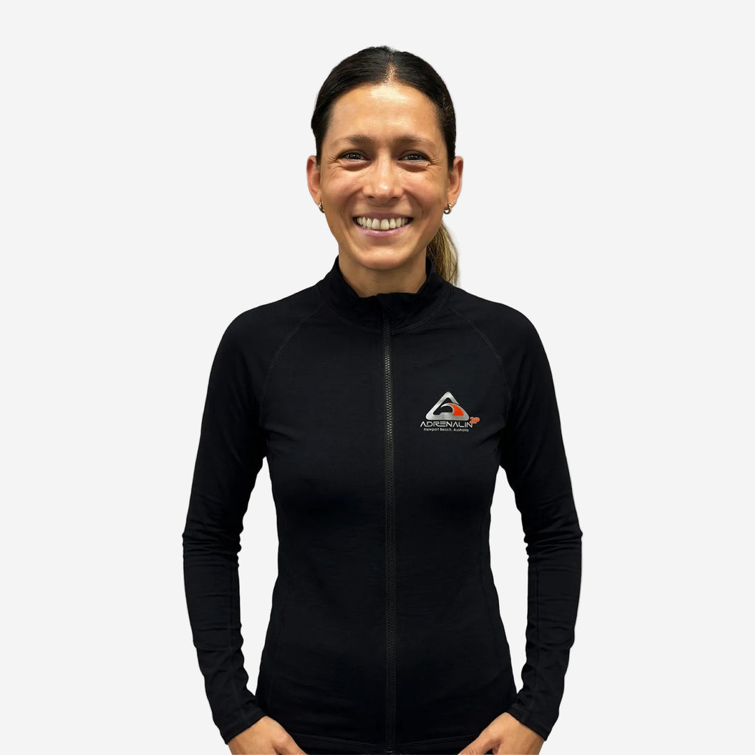 Womens 2P Thermo Shield Long Sleeve Zip Thermal Rashie