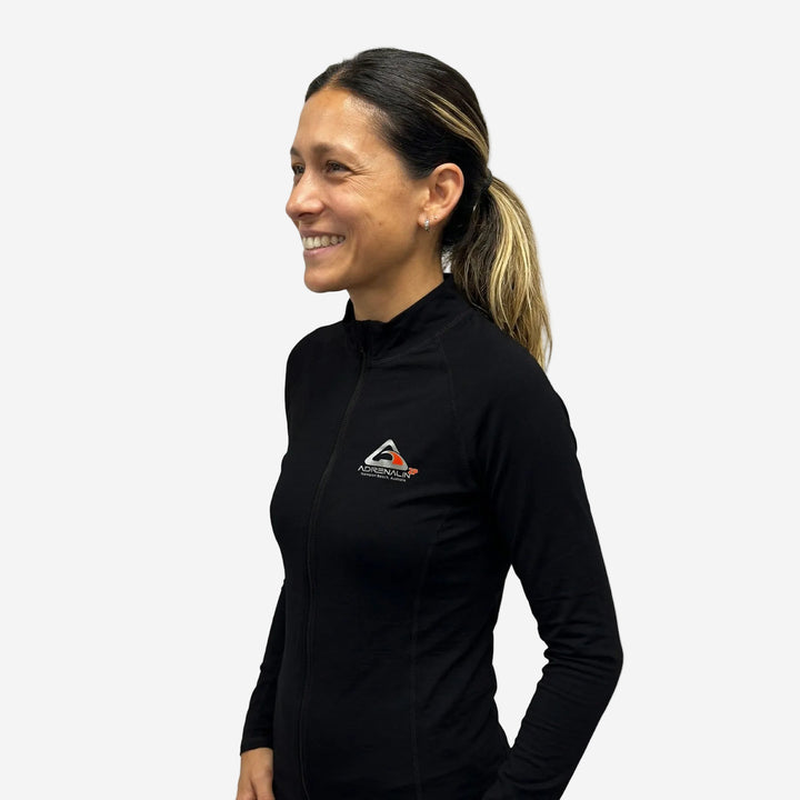 Womens 2P Thermo Shield Long Sleeve Zip Thermal Rashie