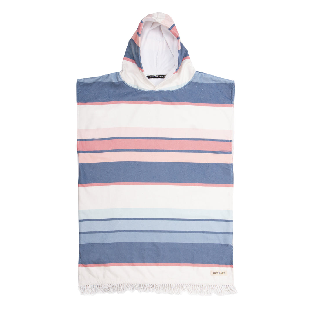 Youth Sunkissed Hooded Poncho - Multi Stripe