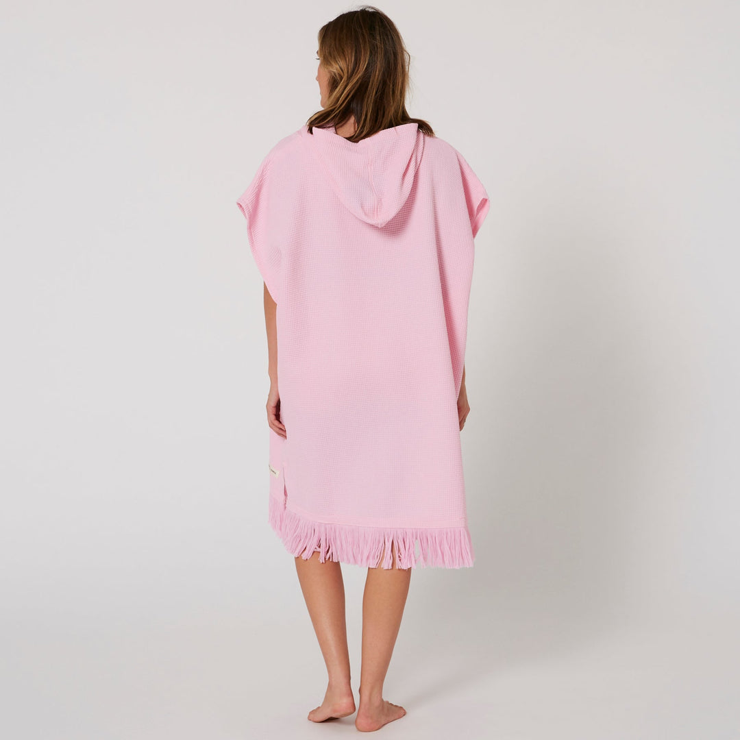 Ladies Waffle Hooded Poncho Towel