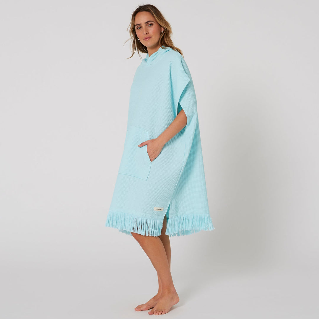 Ladies Waffle Hooded Poncho Towel