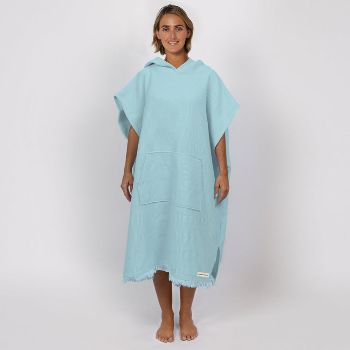 Ladies Waffle Hooded Poncho Towel