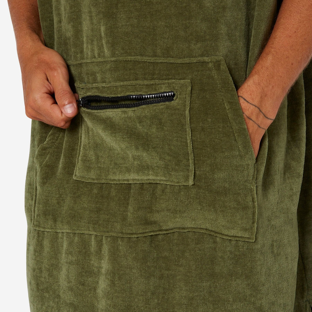 Mens Corp Hooded Towel Poncho