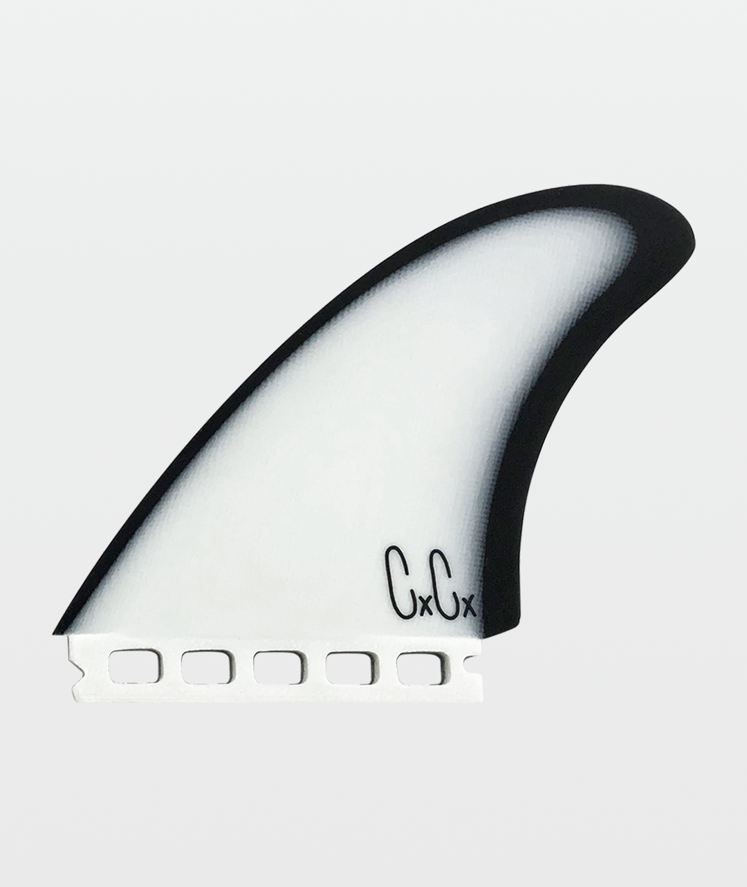 Christenson Twin Especial Fin Set White Black Long Reef Surf Co