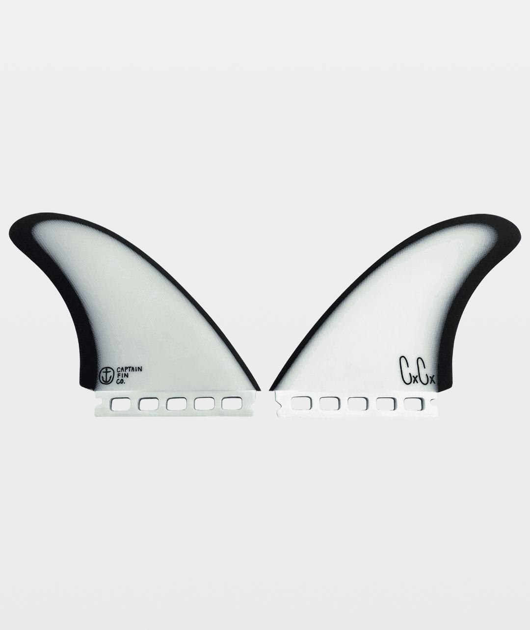 Christenson Twin Especial Fin Set - White/Black