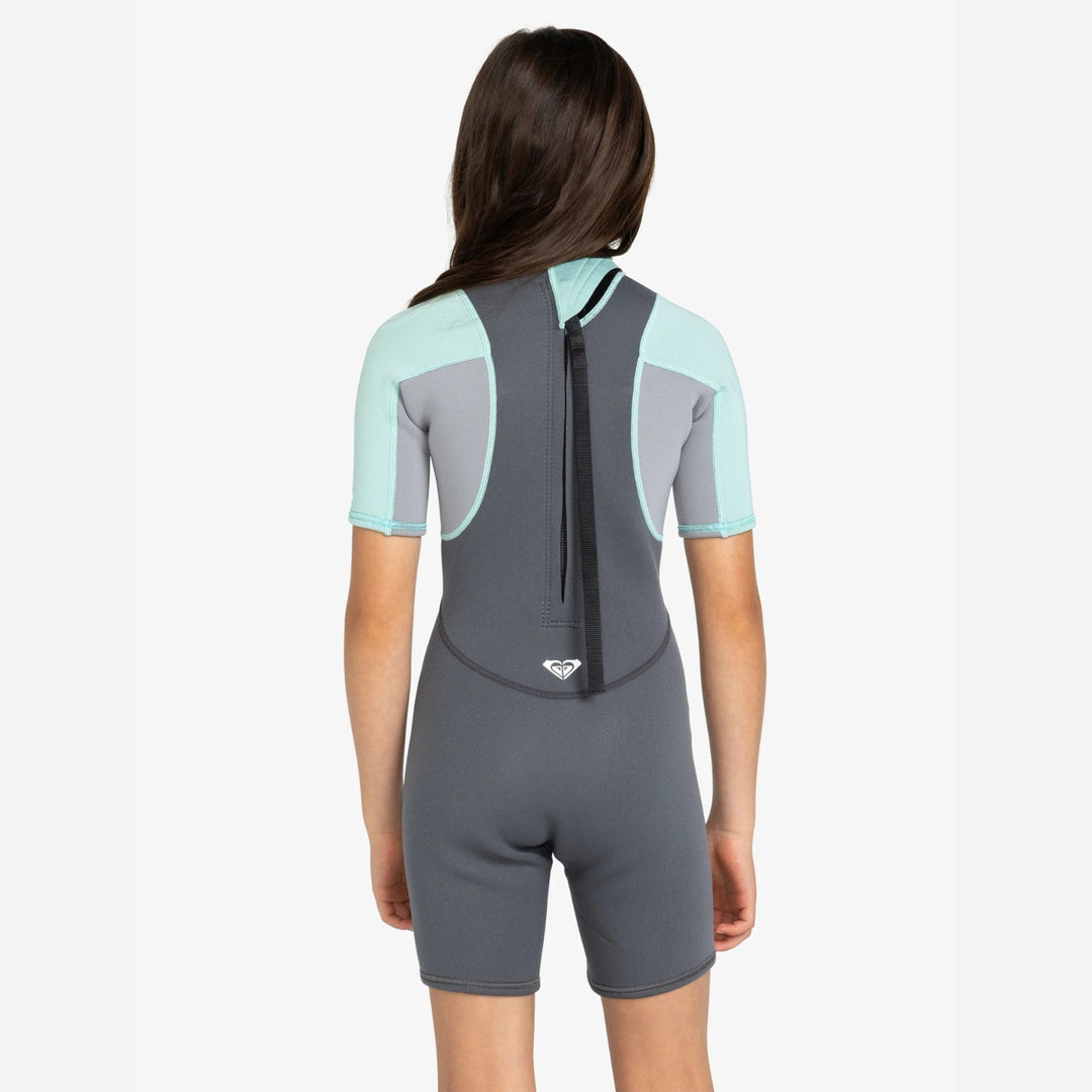 Girls Prologue 2/2 Back Zip Short Sleeve Kids Springsuit Wetsuit