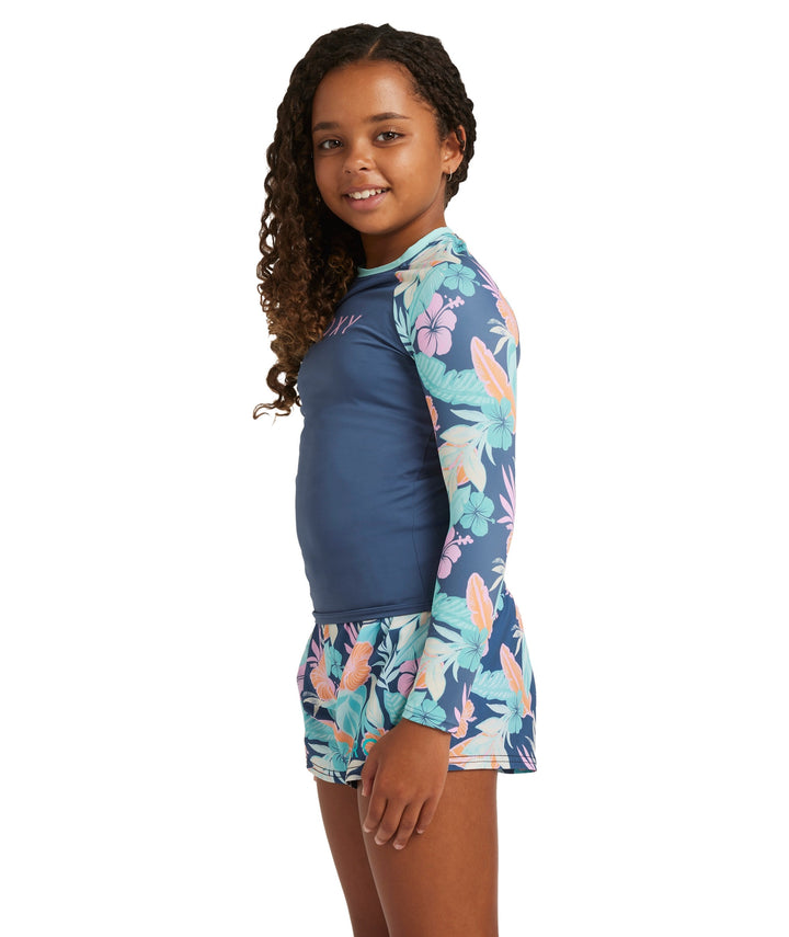 Girls Active Long Sleeve Kids Rash Vest