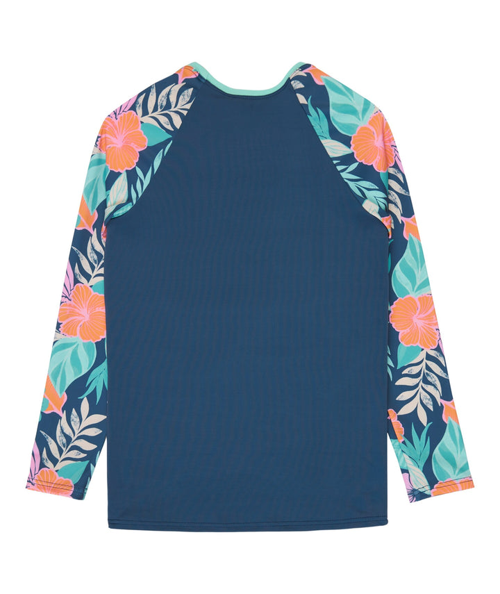 Girls Active Long Sleeve Kids Rash Vest