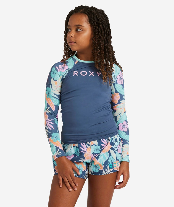 Girls Active Long Sleeve Kids Rash Vest