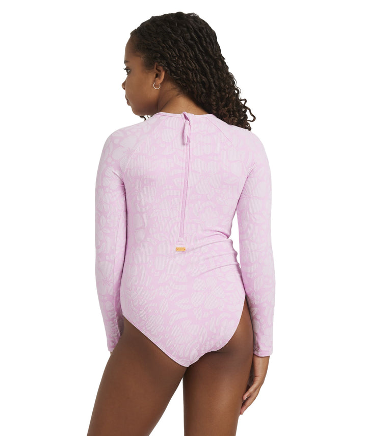 Girls Bico Paper Back Zip Long Sleeve Kids Onesie