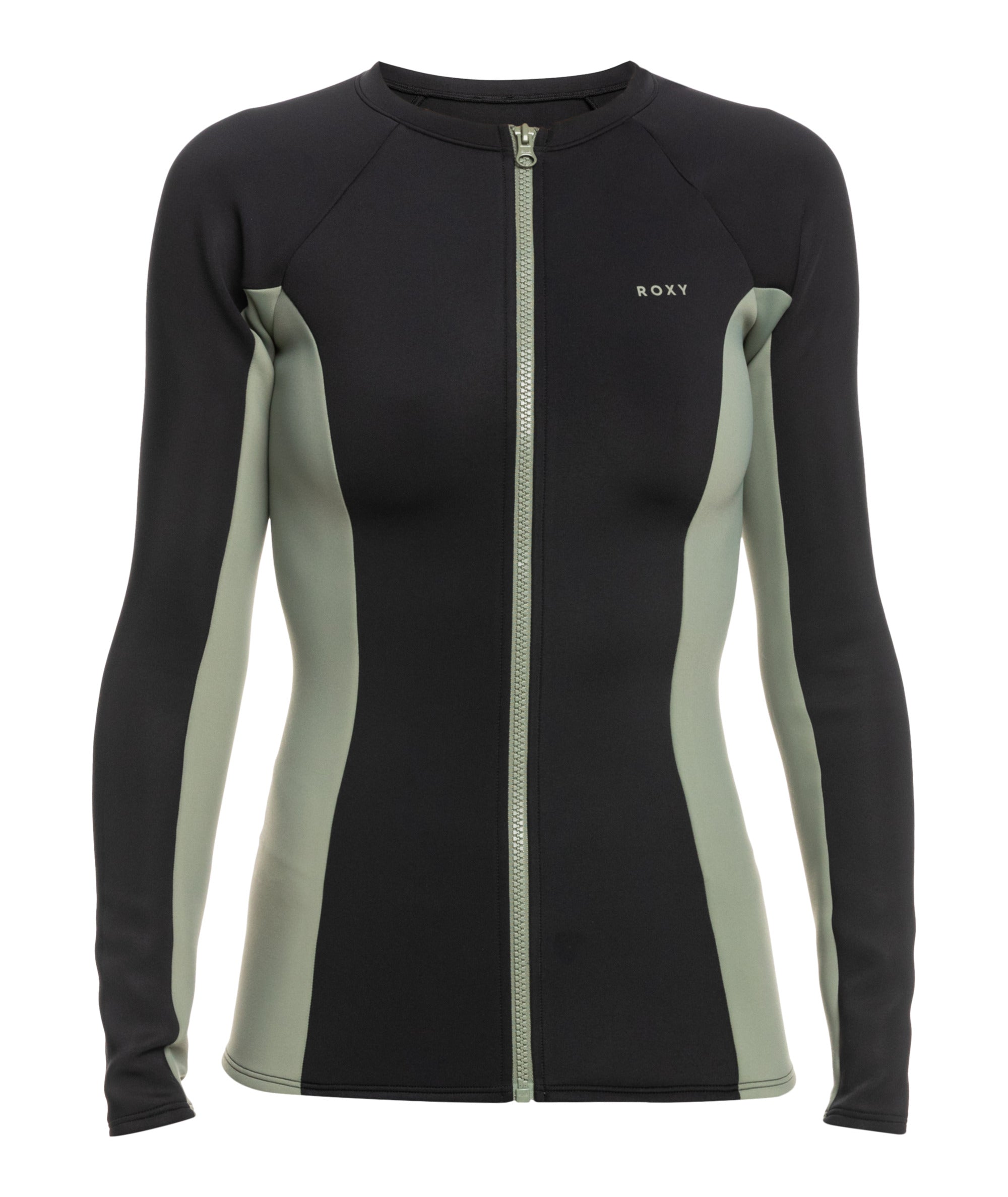 Roxy Pro Wave Long Sleeve Front Zip Rash Vest - Anthracite – Long Reef ...