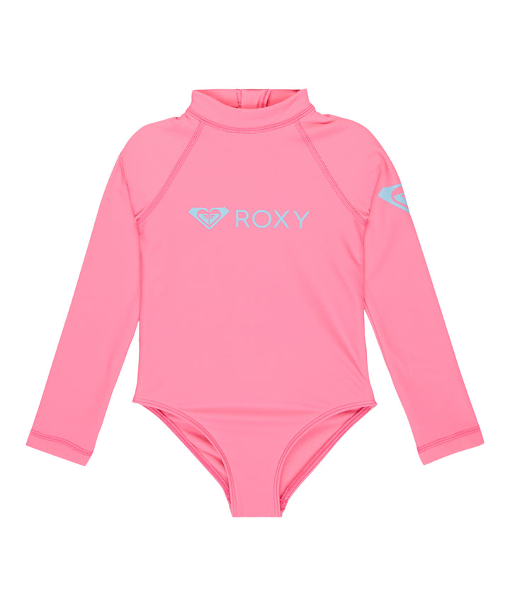 Girls Heater Back Zip Long Sleeve Kids Onesie Surfsuit