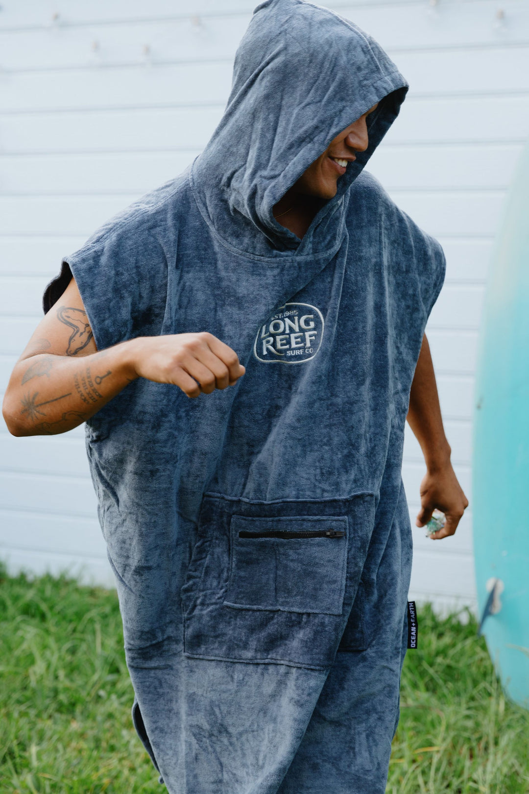 Long Reef Surf Co Poncho Hooded Towel - Navy