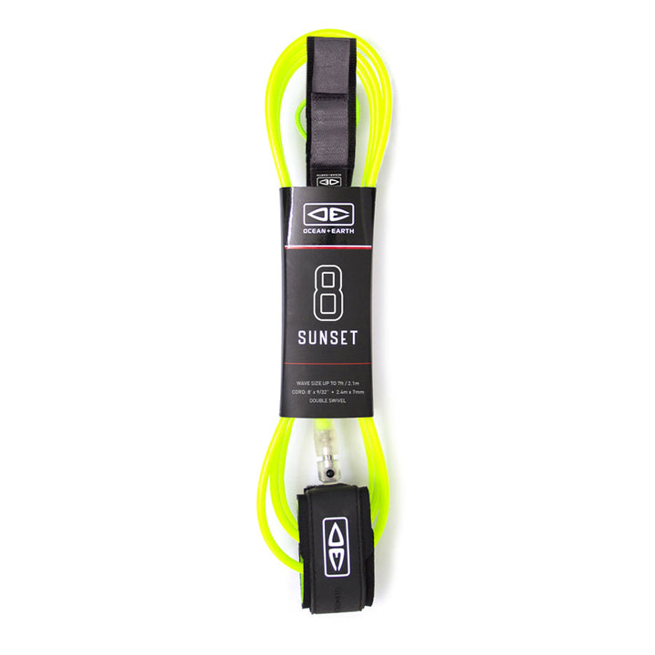 Surfboard Leash | Diamond Flex Sunset - 8ft | Ocean and Earth
