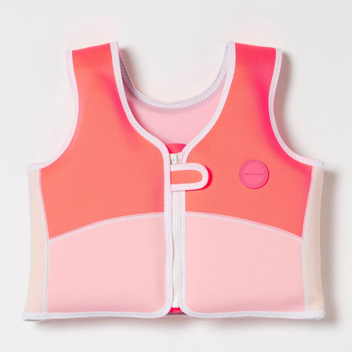 Swim Vest Melody the Mermaid - Neon Strawberry