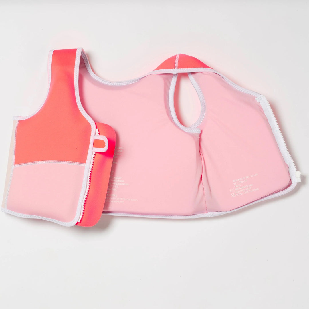 Swim Vest Melody the Mermaid - Neon Strawberry