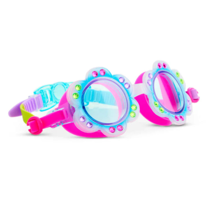 Petals Blossom Blue Kids Swim Goggles