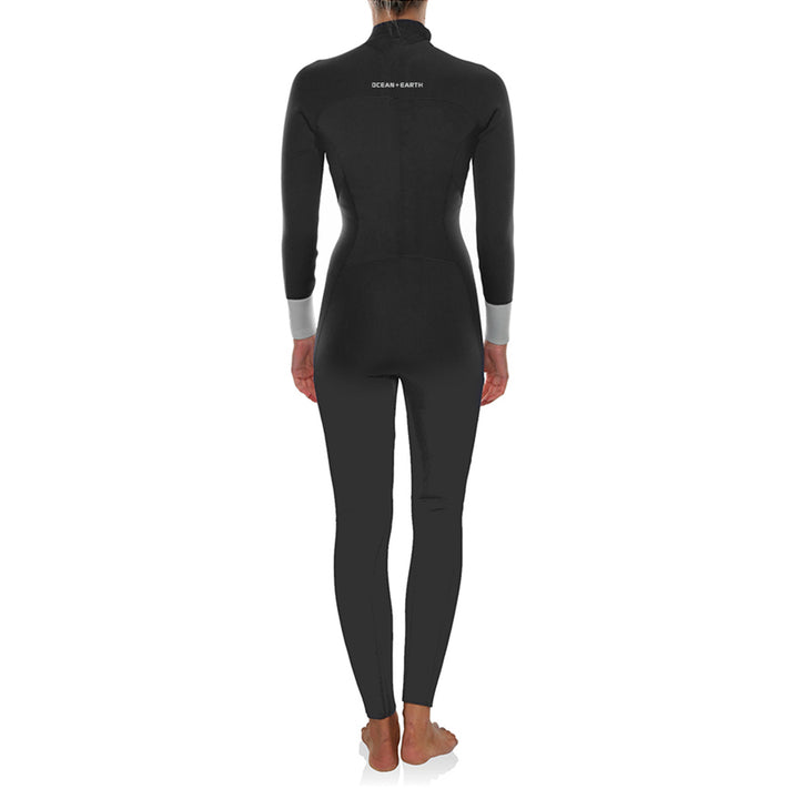 Free Flex 4/3 Chest Zip Steamer Womens Wetsuit - Black