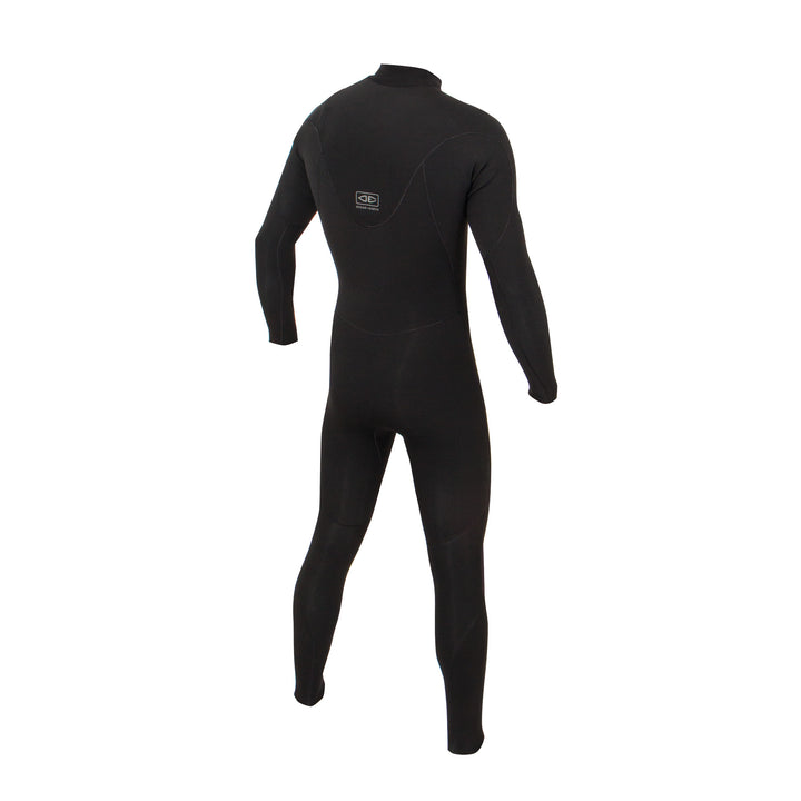 Double Black 3/2 Chest Zip Steamer Wetsuit - Black