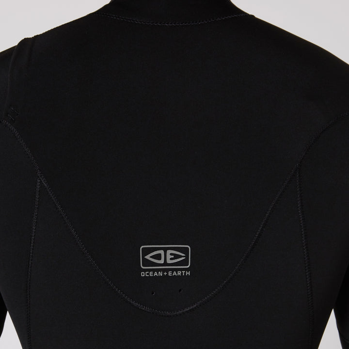 Double Black 3/2 Chest Zip Steamer Wetsuit - Black