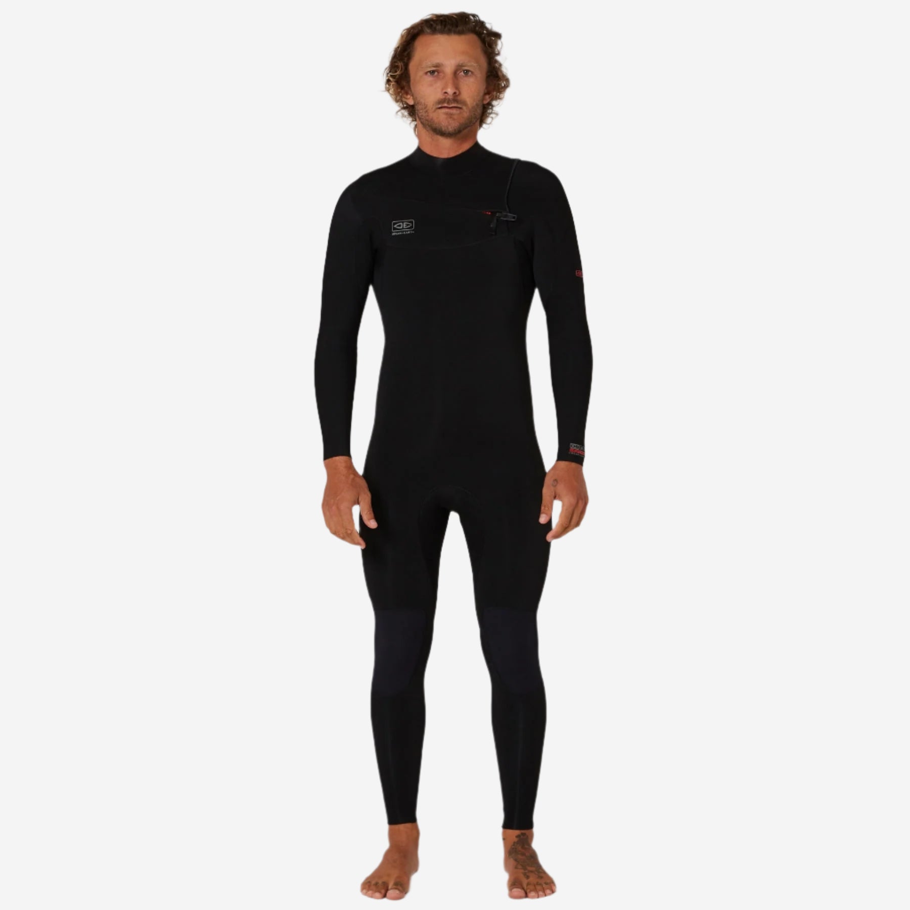 Ocean and Earth Mens Double Black 4/3 Chest Zip Steamer Wetsuit