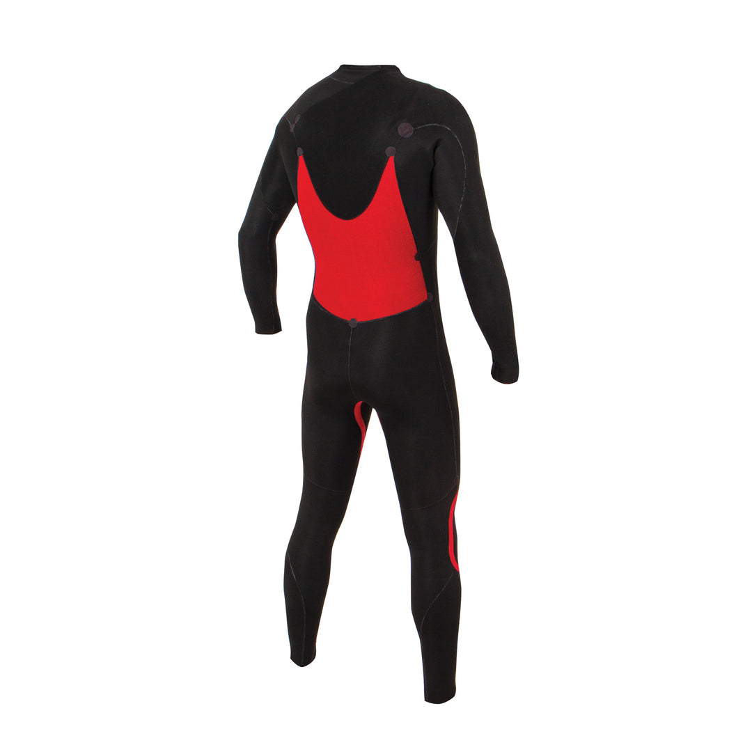 Free Flex 3/2 Chest Zip Steamer Mens Wetsuit - Black/Charcoal