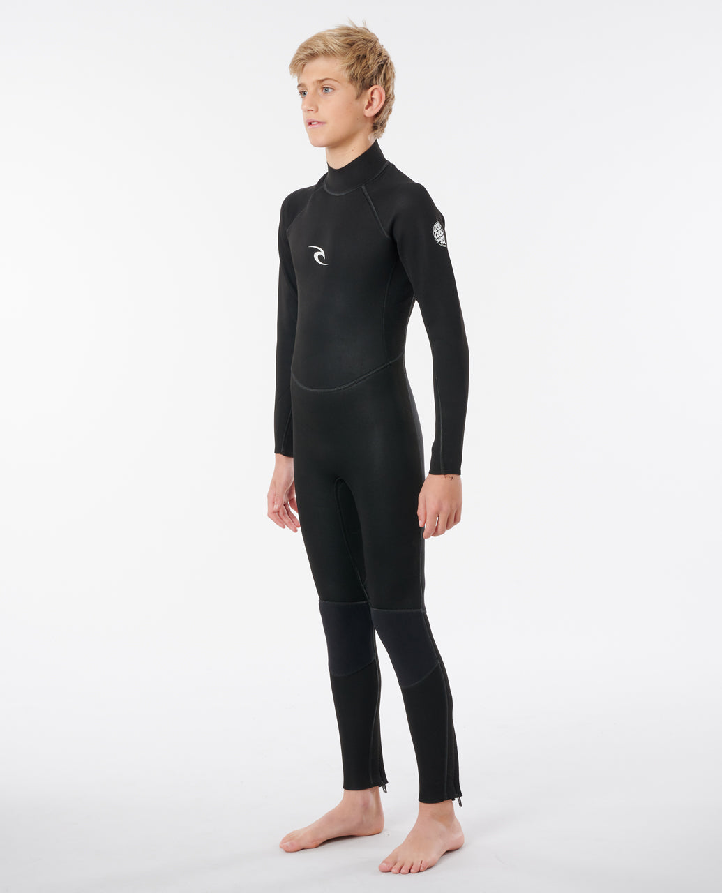 Junior Freelite 3/2 Back-Zip Steamer Wetsuit - Black