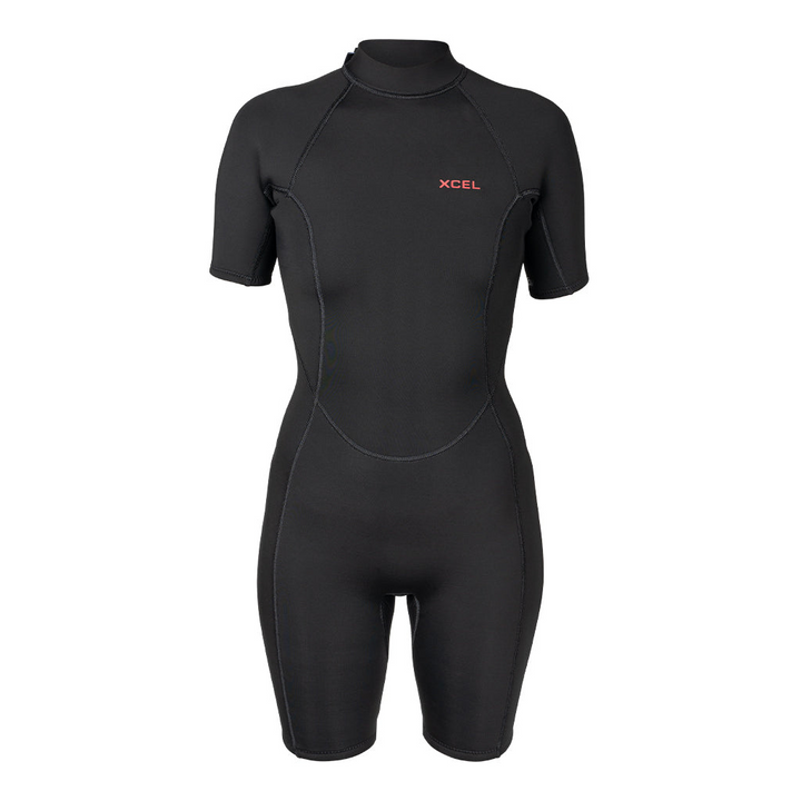 Womens Axis 2mm Short Sleeve Back Zip Springsuit Wetsuit