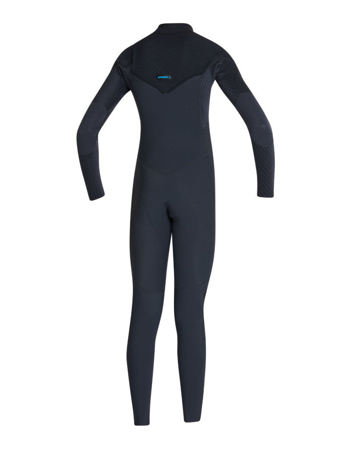 Boys Hyperfreak 3/2+ Chest Zip Steamer Kids Wetsuit - Gunmetal