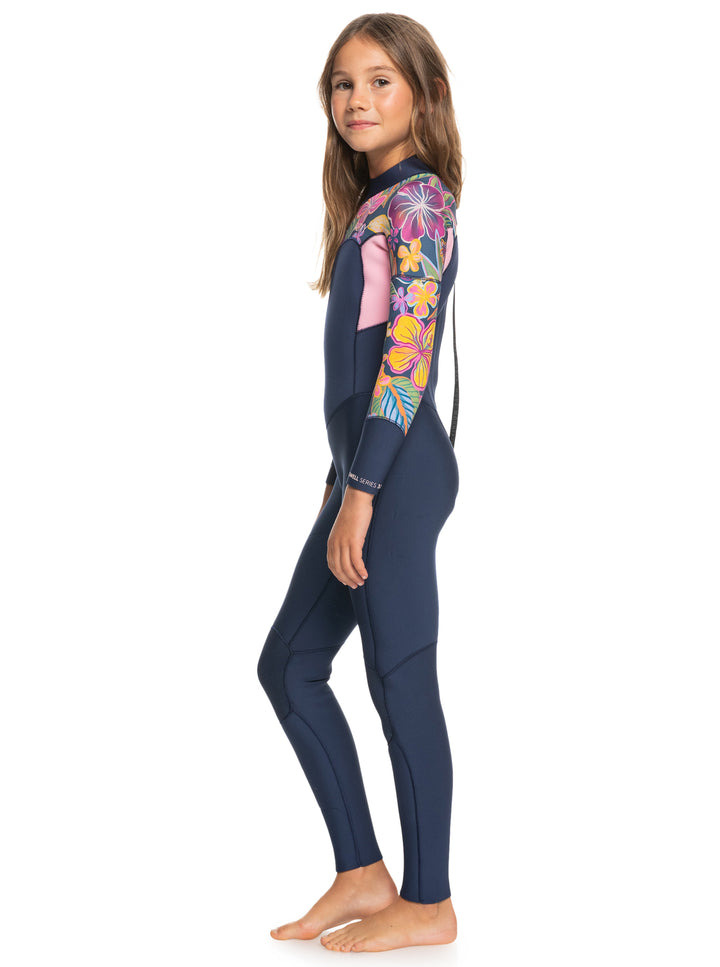 Girls Swell Series 4/3 Back Zip GBS Steamer Wetsuit - Mood Indigo Paradise