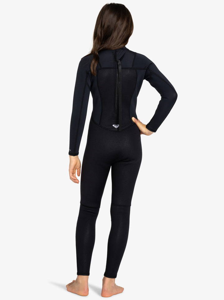 Girls Prologue 3/2 Back Zip Steamer Kids Wetsuit - Black