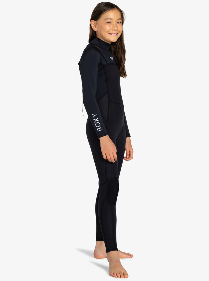 Girls Prologue 3/2 Back Zip Steamer Kids Wetsuit - Black