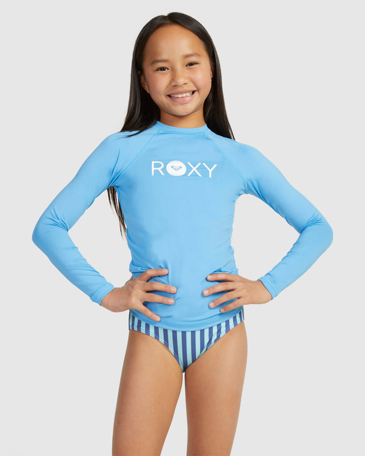 Girls Essential Long Sleeve Kids Rash Vest