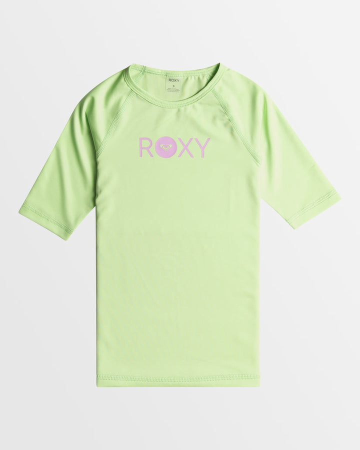 Girls Basic Short Sleeve UPF 50 Kids Surf Tee Rashie