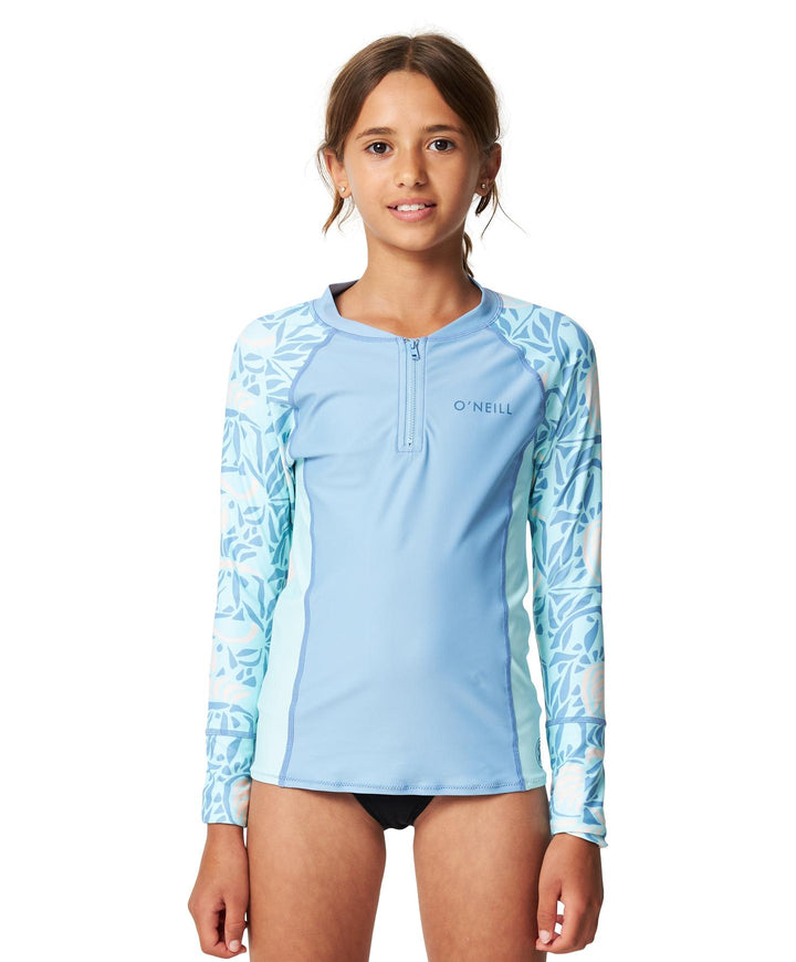 Girls Bahia 1/4 Zip Long Sleeve Kids Rash Vest