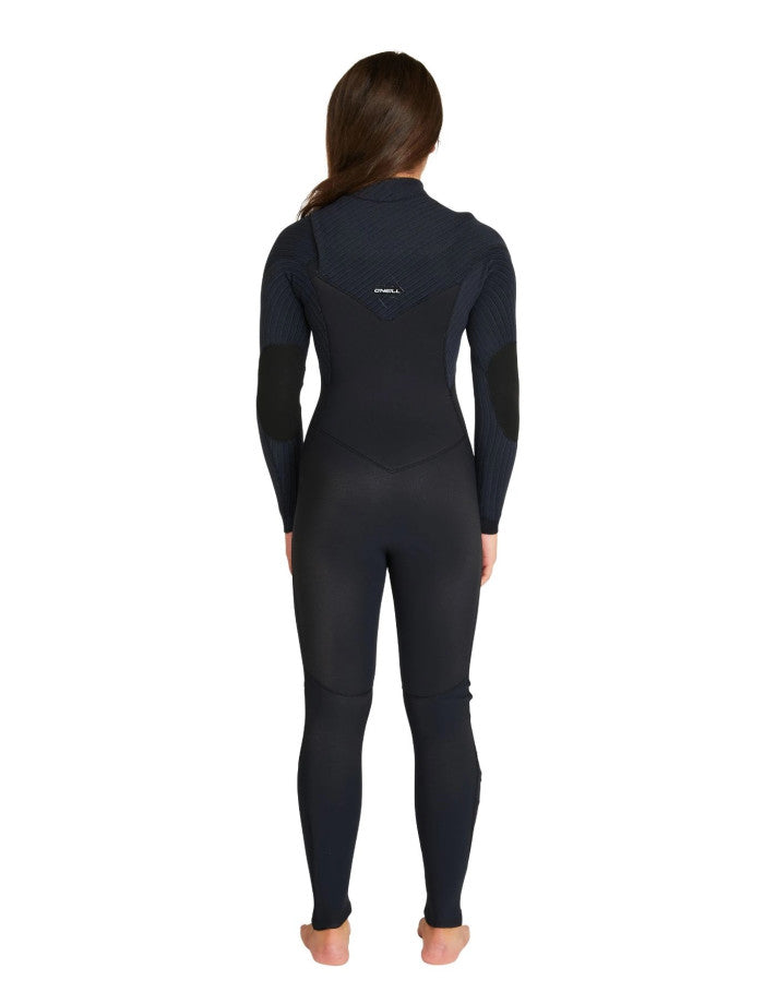 Girls Hyperfreak 3/2+ Chest Zip Steamer Kids Wetsuit - Black