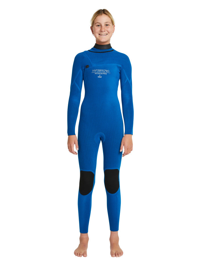 Girls Hyperfreak 3/2+ Chest Zip Kids Steamer Wetsuit - Shade