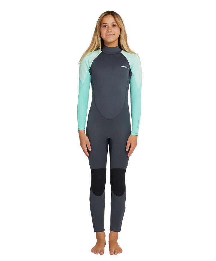 Girls Reactor II 3/2 Back Zip Steamer  Wetsuit - Gunmetal