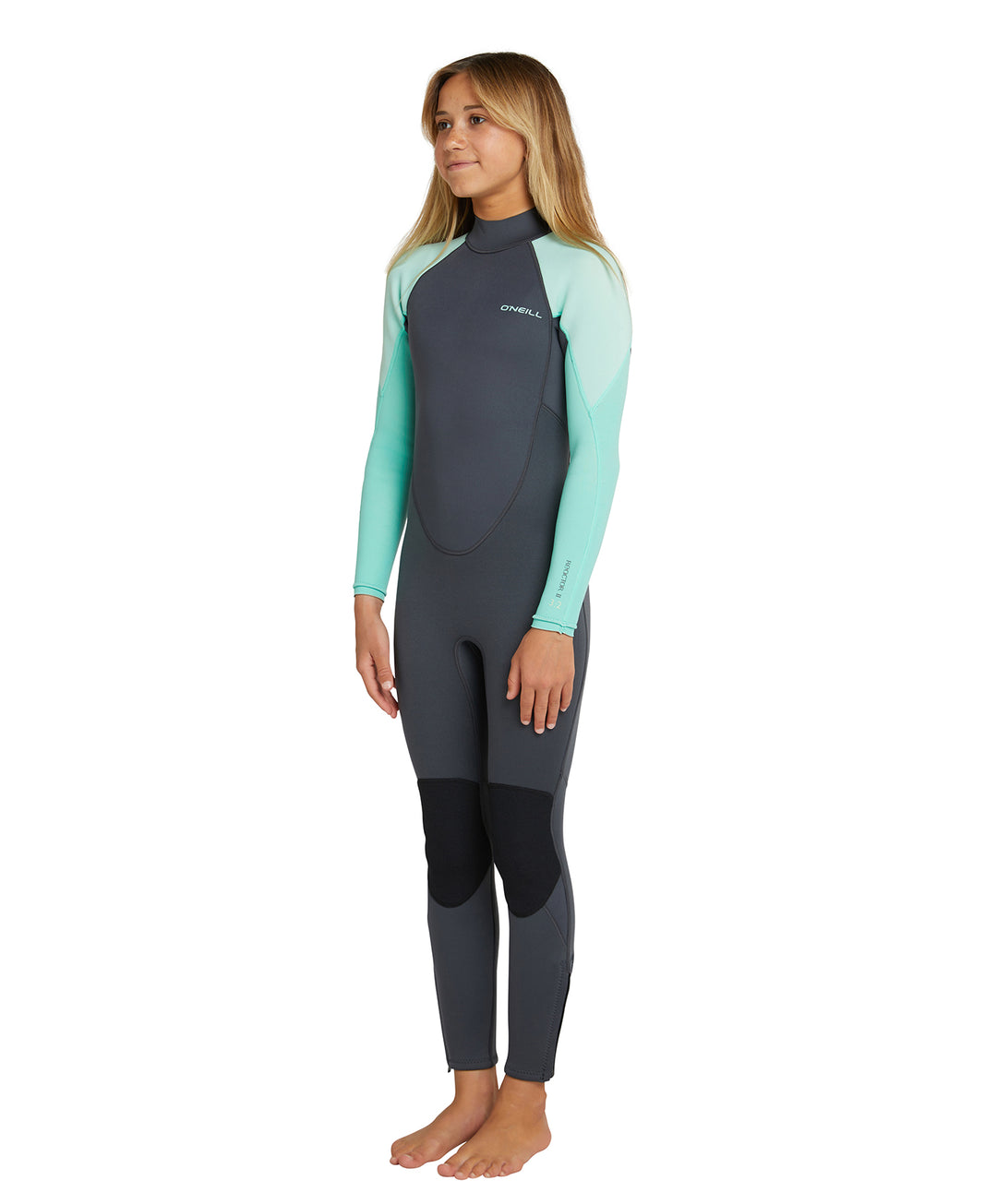 Girls Reactor II 3/2 Back Zip Steamer  Wetsuit - Gunmetal