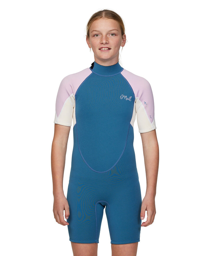 Girls Reactor II 2mm Back Zip Short Sleeve Springsuit