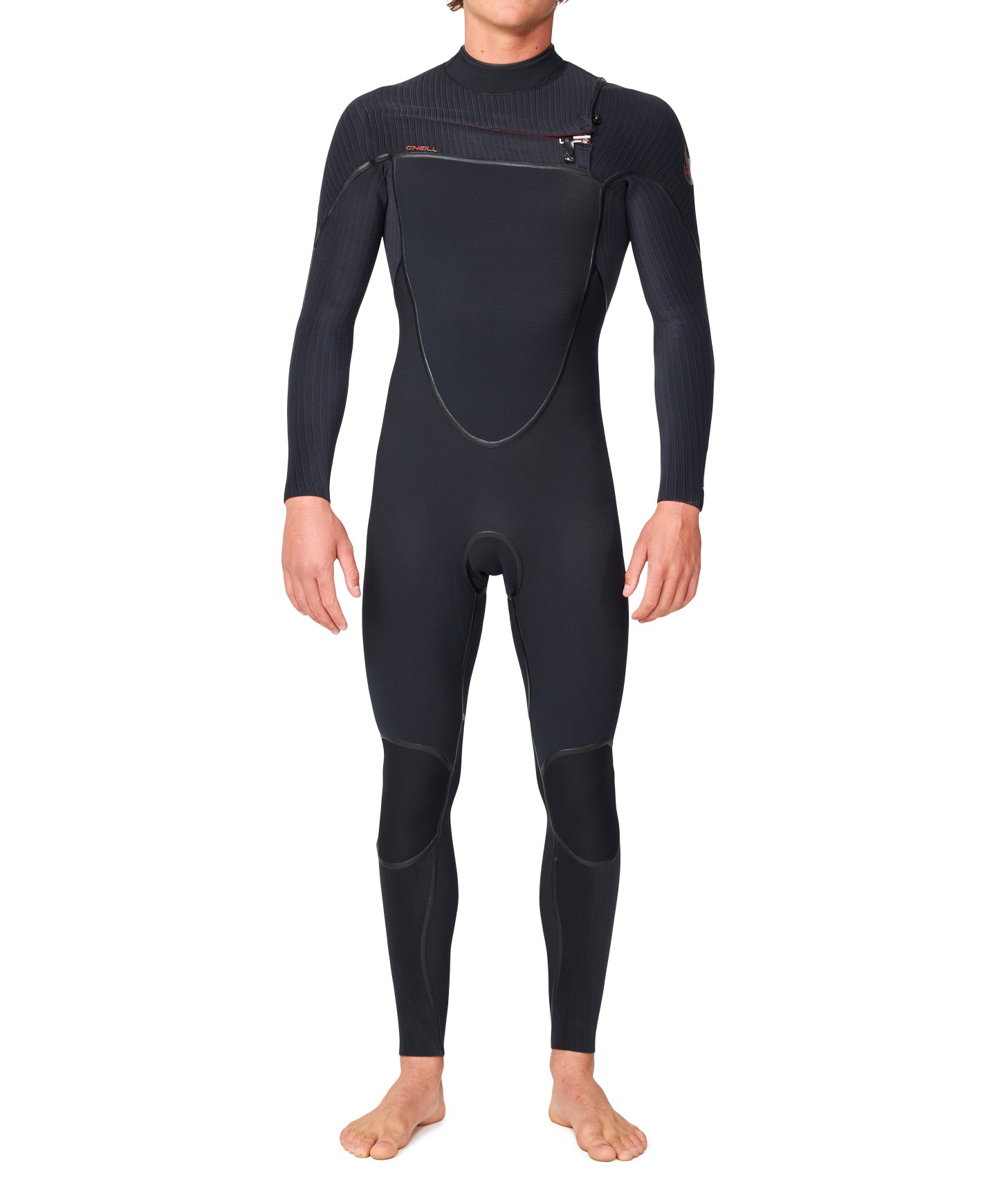 O'Neill HyperFire X 3/2 Chest Zip Steamer Wetsuit - Black – Long