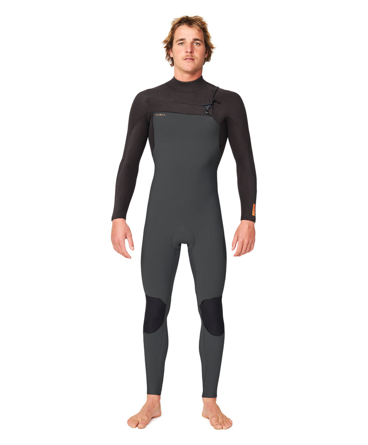 Hyperfreak 3/2+ Chest Zip Steamer Wetsuit - Grey/Raven