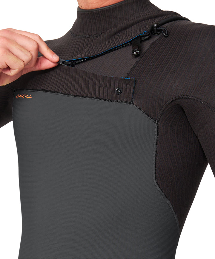 Hyperfreak 3/2+ Chest Zip Steamer Wetsuit - Grey/Raven