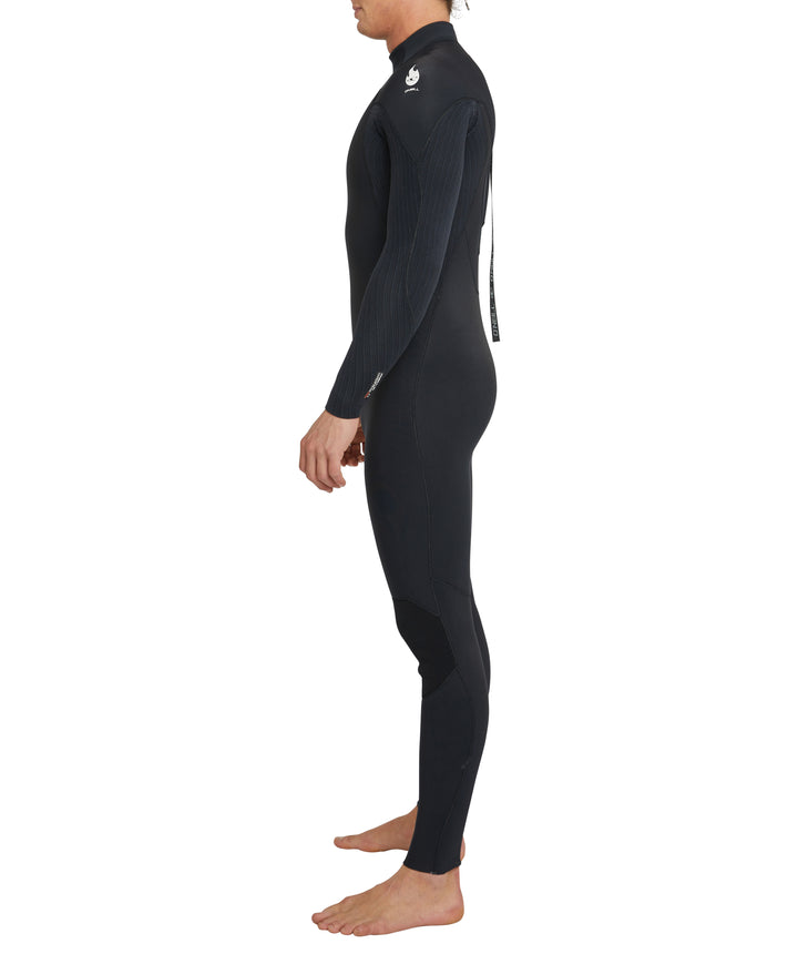 HyperFire 4/3 Back Zip Steamer Wetsuit - Black