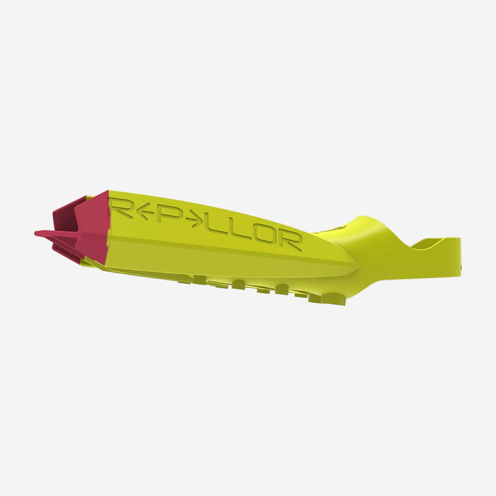 Yellow and red device with 'Repellor' branding on a white background