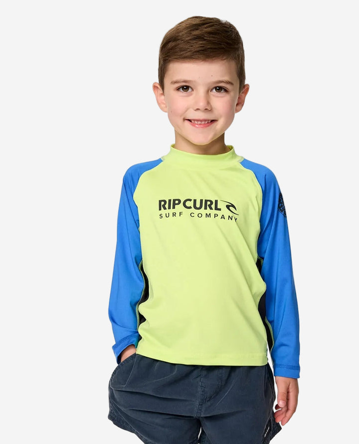 Boys Shock UPF Long Sleeve Kids Rash Vest